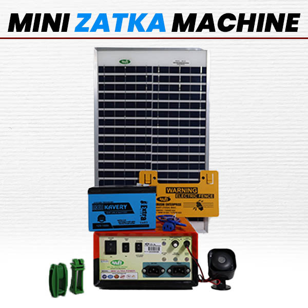 Ultra Mini Solar Zatka Machine / With Battery Combo Pack