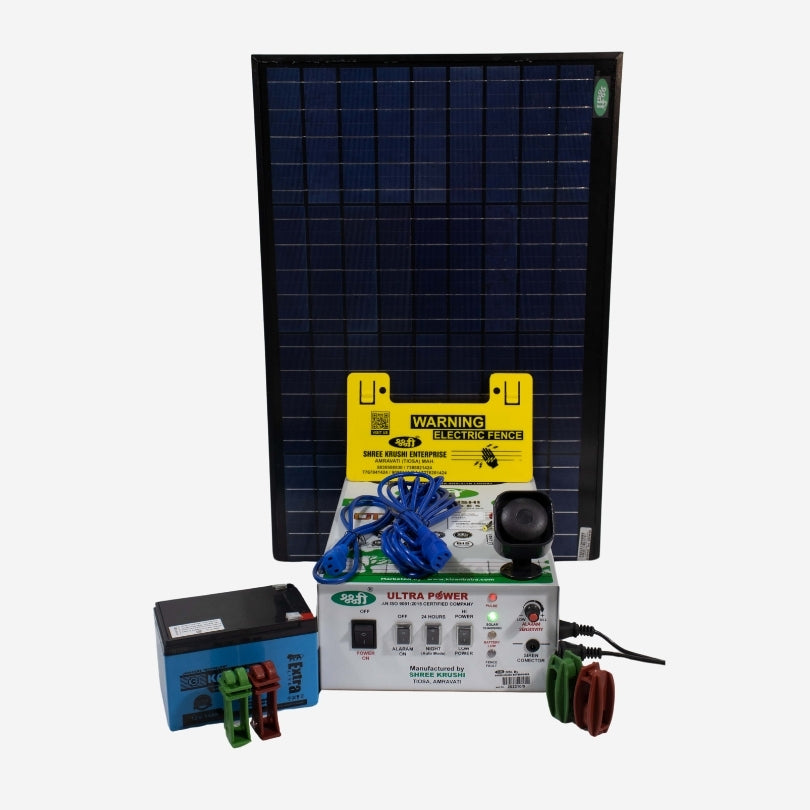 Ultra Power Combo Package/solar fence guard machine With Battery